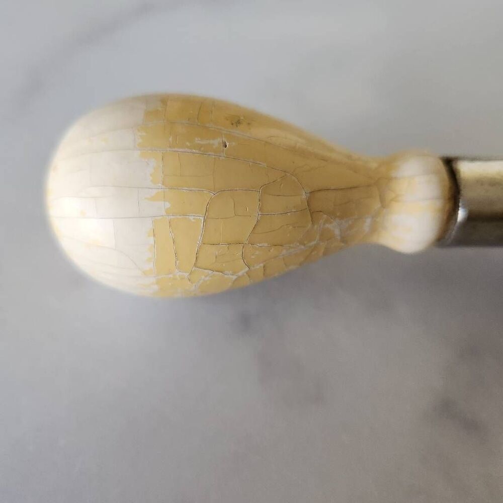 AJ egg mixing beater vintage hand mixer cream handle silver frame - Picture 2 of 5